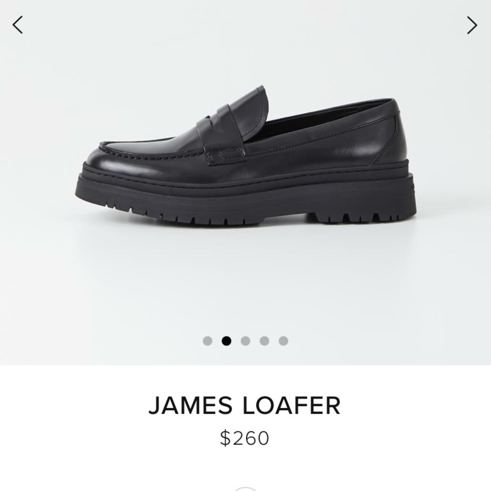 Vagabond James black leather platform loafers